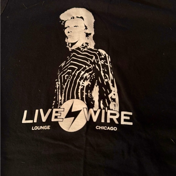 Live Wire Lounge Chicago Women’s Black T-Shirt Sz Lg - Picture 2 of 3
